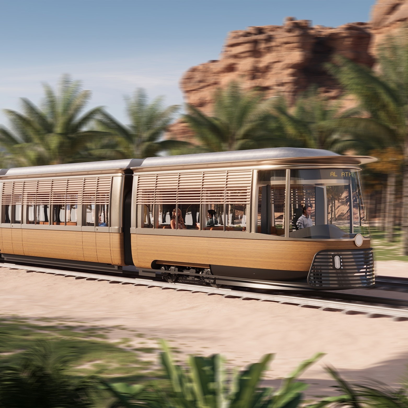 Tramway d'AlUla - Patrick Jouin, Alstom, Royal Commission for AlUla © Patrick Jouin