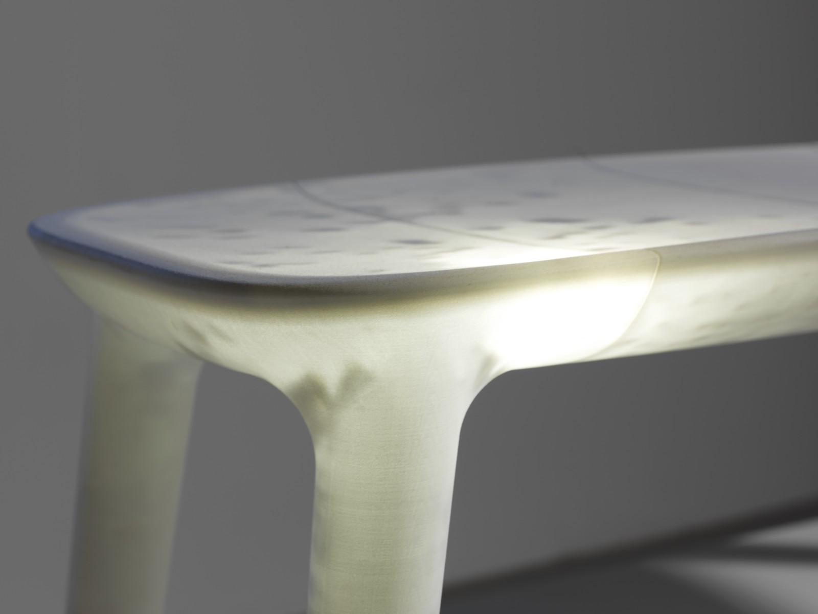 Monolithic bench - Patrick Jouin, Palais de Tokyo © Thomas Duval
