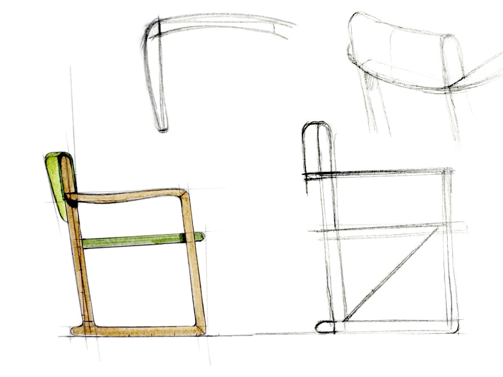 Sofia, Director Chair, croquis © Patrick Jouin