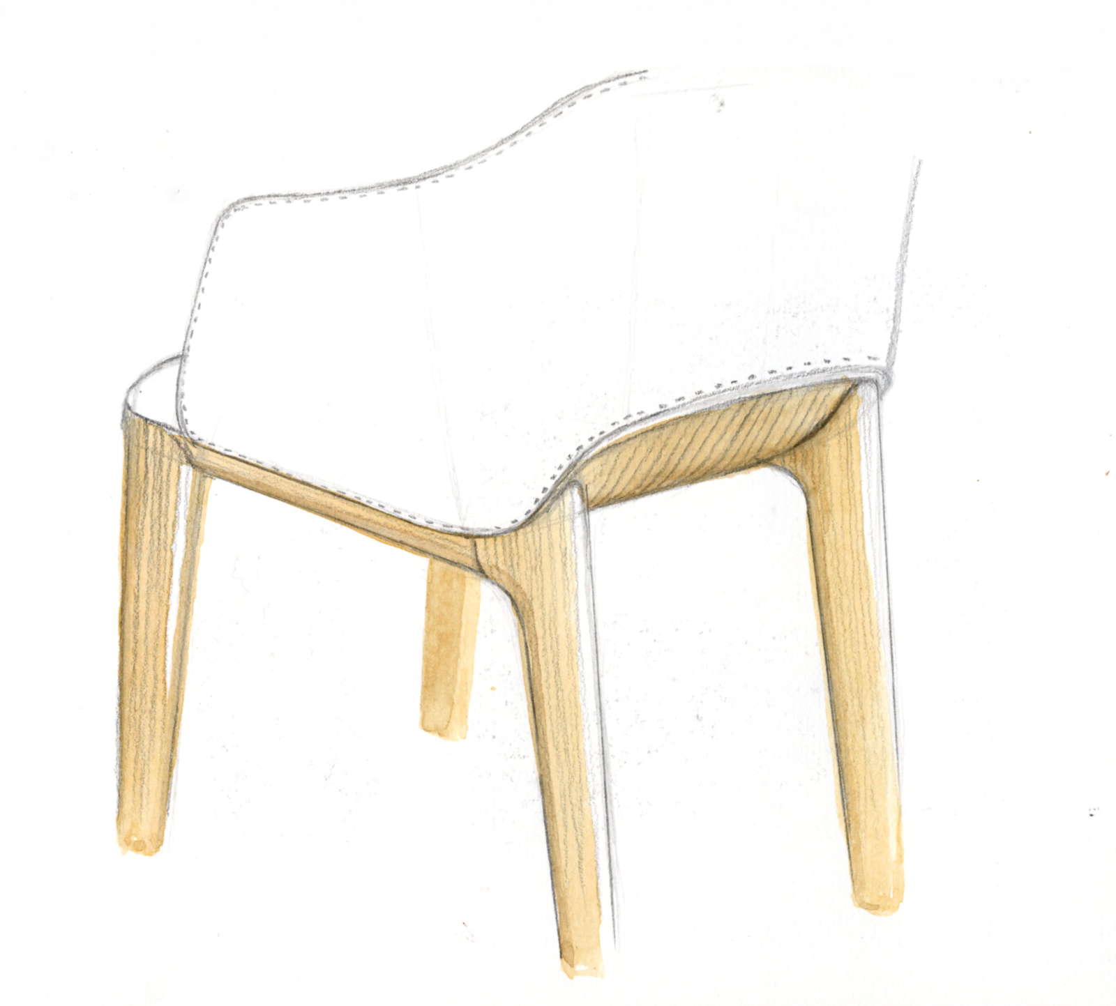 Chaise Karen, croquis Ⓒ Patrick Jouin