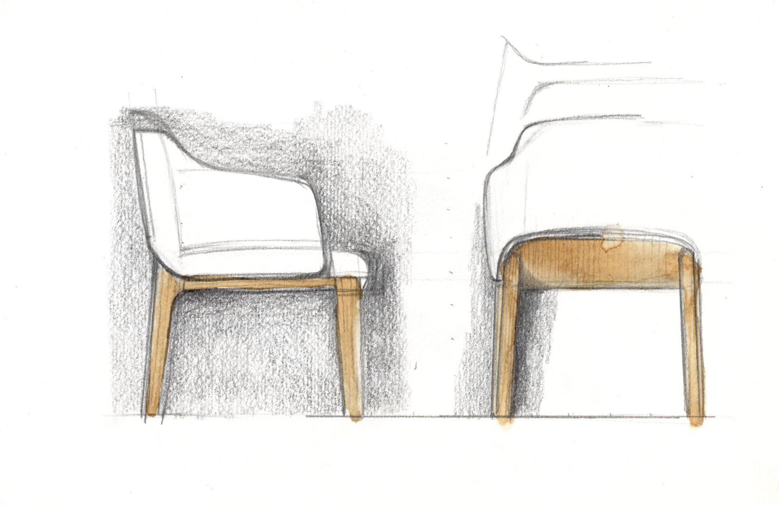 Chaise Karen, croquis Ⓒ Patrick Jouin